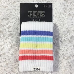 Victoria’s Secret Pink Rainbow Crew Socks
